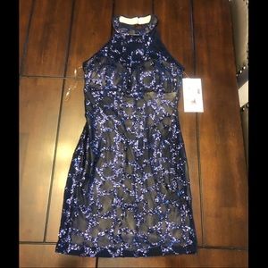 Navy Sequence Cocktail Dress NWT - Size: Medium